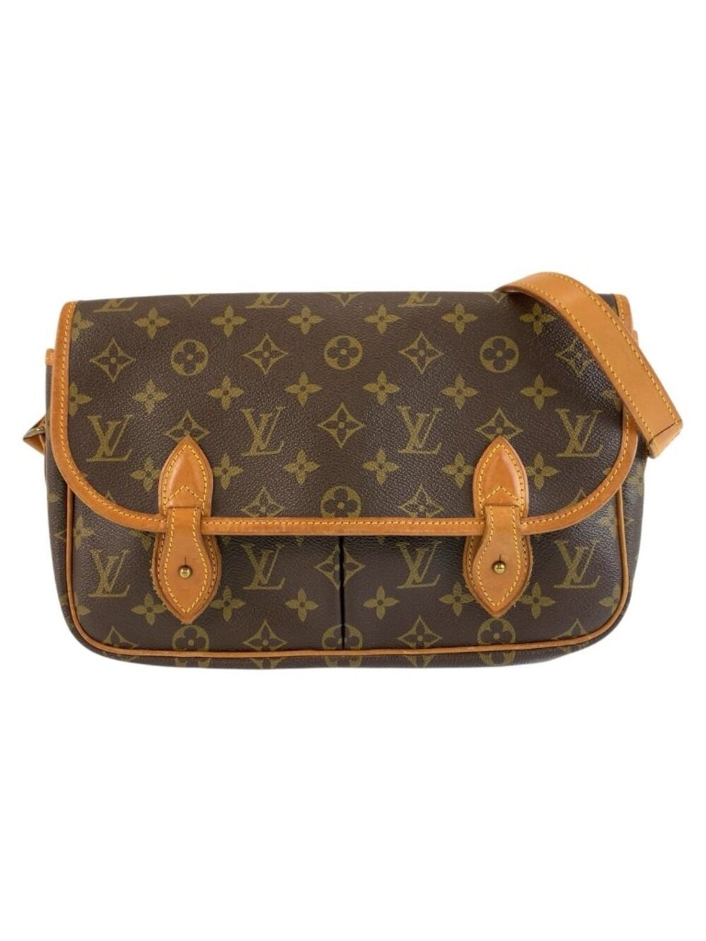 Louis Vuitton Monogram Gibeciere MM Brown Shoulder Bag